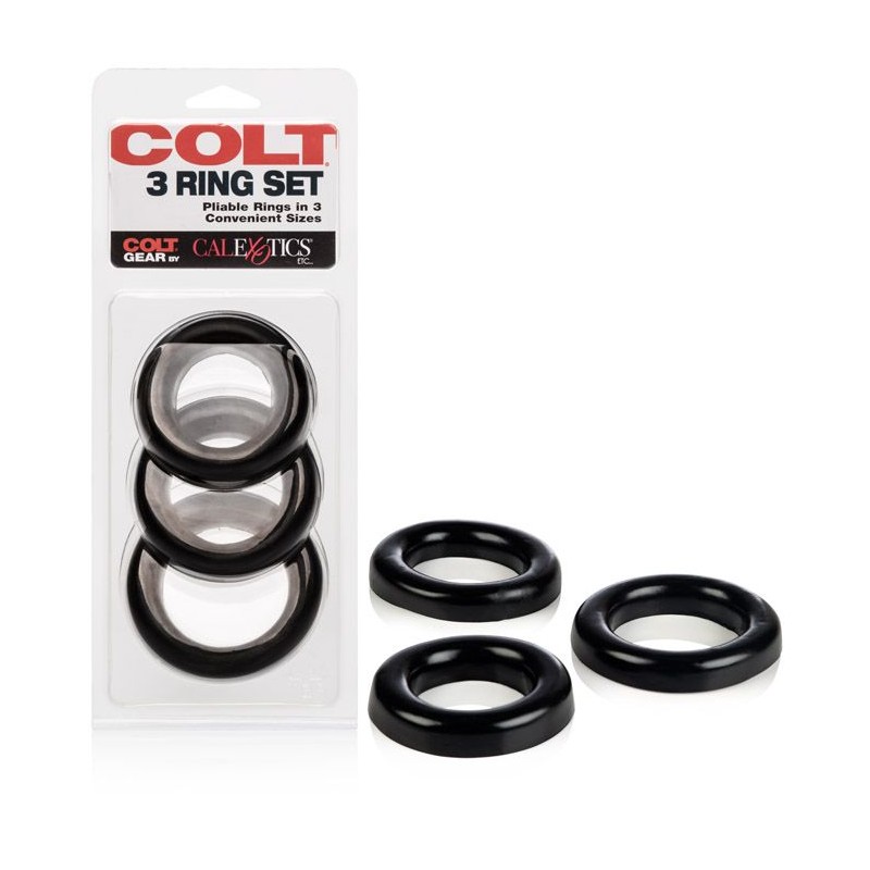 Pierścień-COLT 3 RING SET BLACK